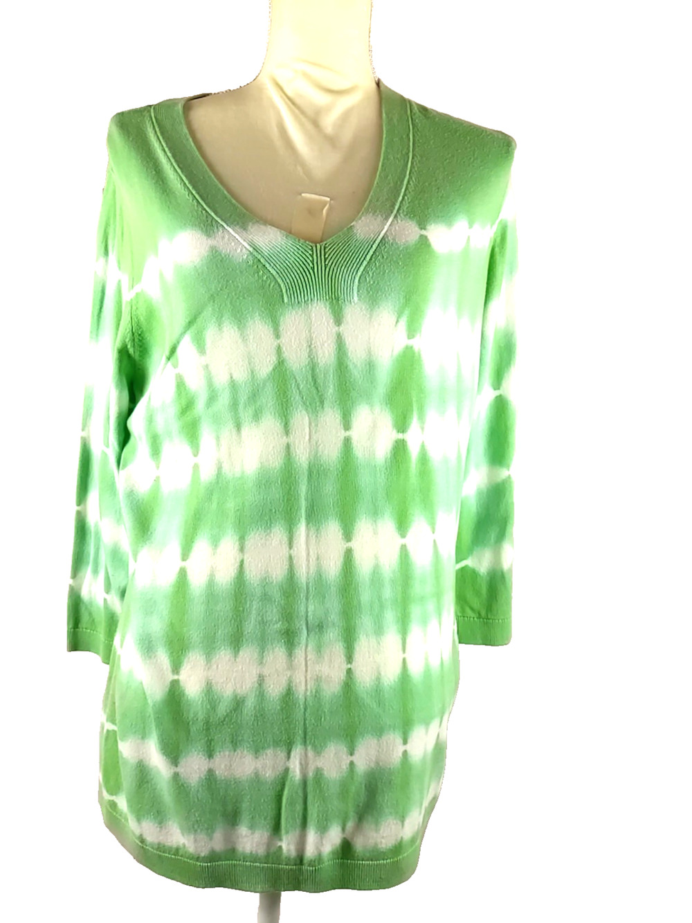 Talbot's Women's Sweater Green Size Large V Neck
